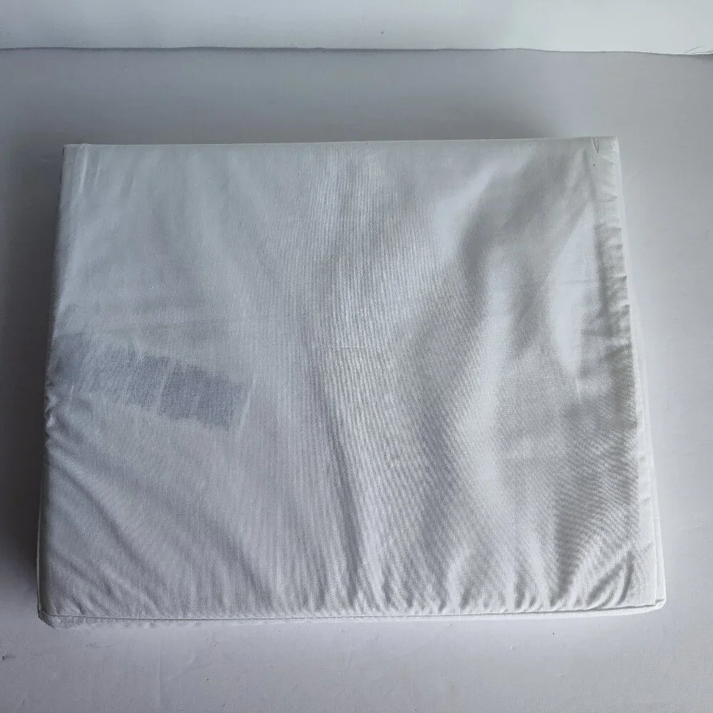 Ralph Lauren White Palmer Percale KING Organic Cotton Flat Sheet